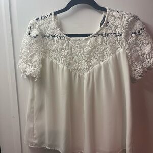 Forever 21 Cream Lace Blouse
